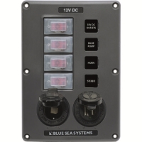 Vattentät Elpanel 4Pos +Usb