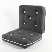 Kapokkudde Grå Dubbel