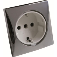 Berker Vägguttag 250V 16A Krom